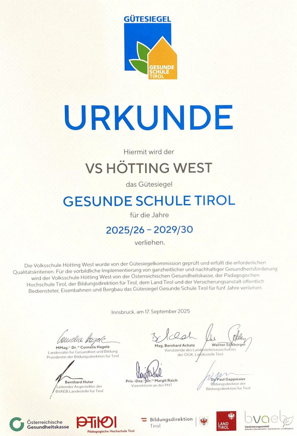 Urkunde