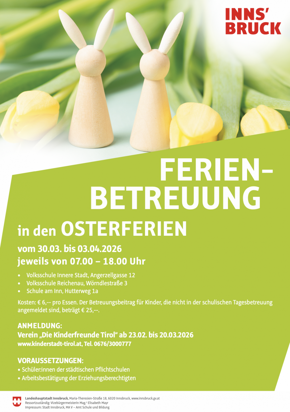 Ferienbetreuung Ostern