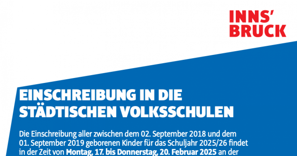 Schuleinschreibung 25/26